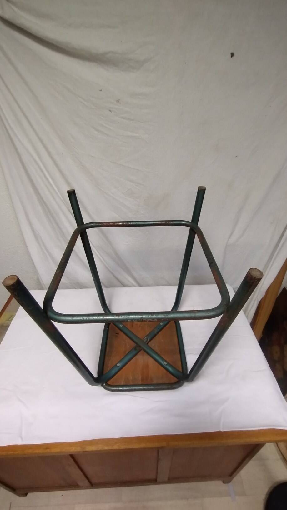 70s industrial stool