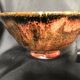 Oxblood enameled ceramic cup signed LS
