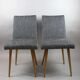 Chaises vintage noir et blanc années 1970