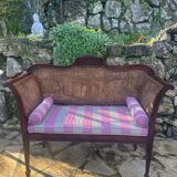 small bench or Love Seat in Mahogany circa 1860