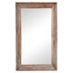 Large antique solid wood mirror (124 x 75 x 11cm)