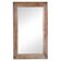 Large antique solid wood mirror (124 x 75 x 11cm)