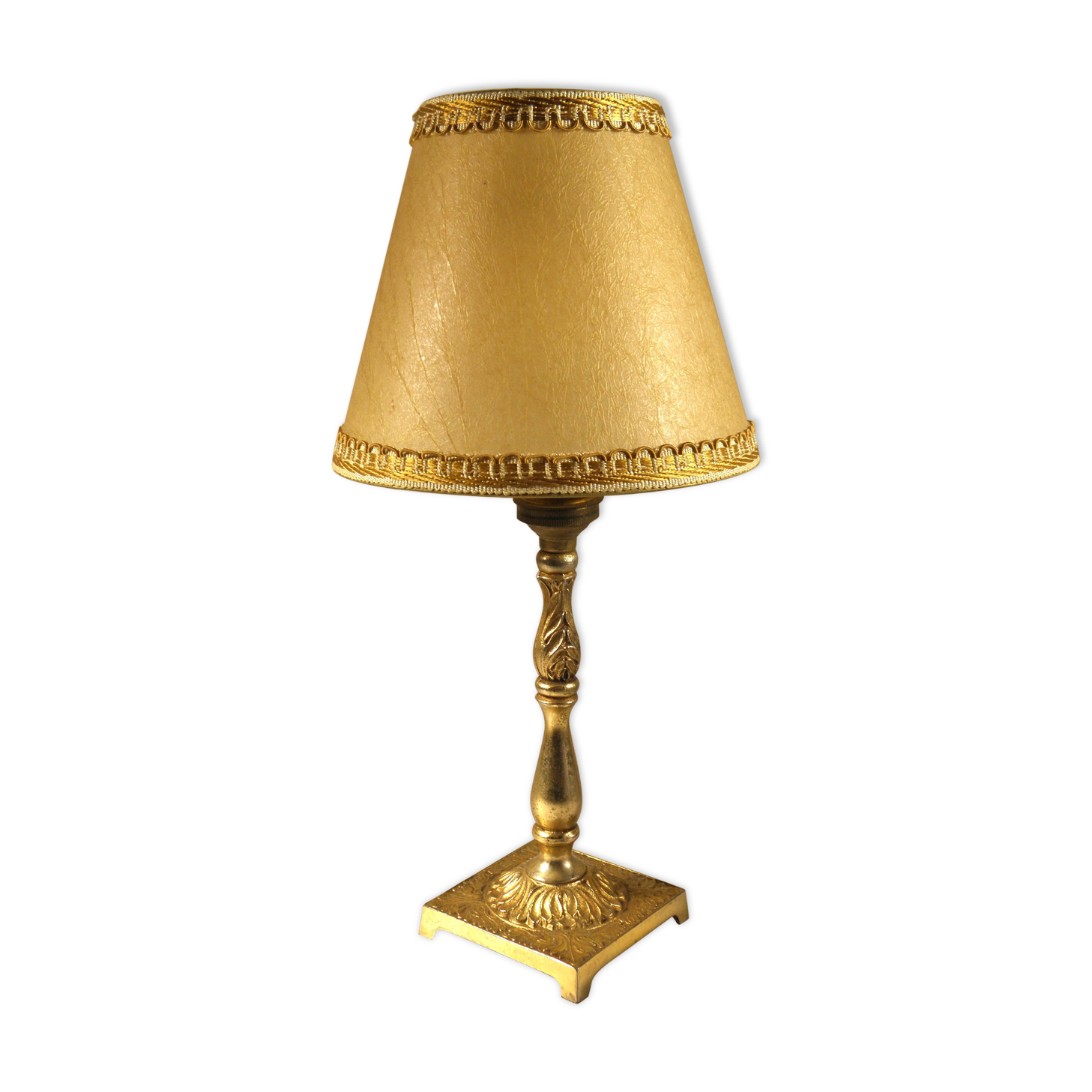 Golden metal lamp