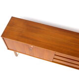 Vintage mid century modern minimalist sideboard in walnut, 1960s