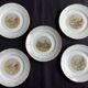Set of 5 Moulin des Loups flat plates