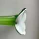 large soliflore vase in opaline and apple green glass Murano style 60s-70s