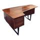 Bureau scandinave vintage en bois façon palissandre, années 60/70