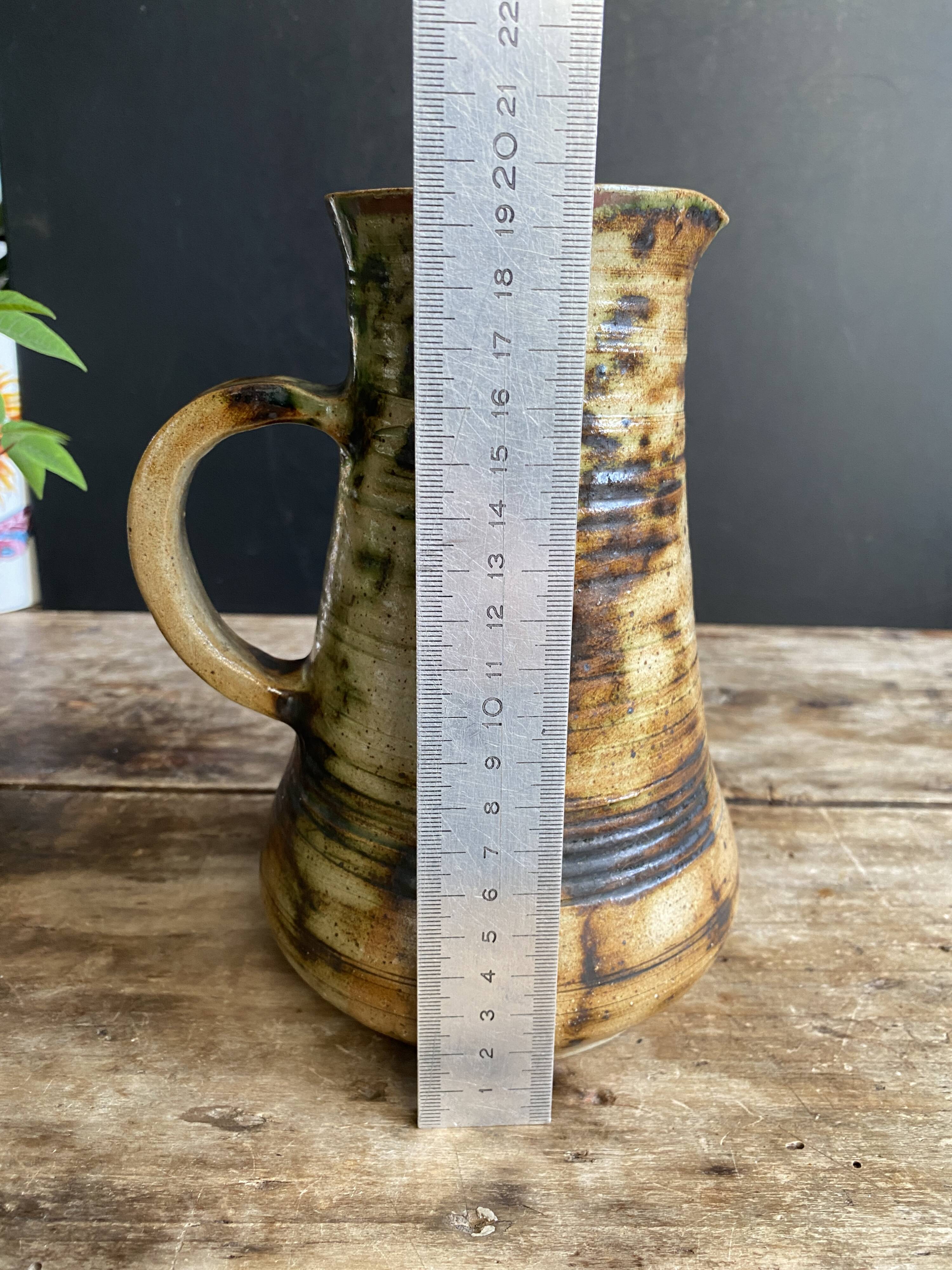 Magnificent pyrite stone jug, unique piece by French ceramist Caty Bie.