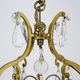 Bronze cage chandelier and glass tassels, with 4 lights. Chandelier tassels. 60s