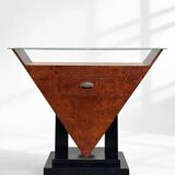 Art Deco burlwood console