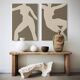 Ensemble de peintures abstraites sur toile, 70x100cm