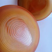 Set of 2 opaline brown dessert plates