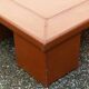 Cognac leather coffee table, vintage 1980s.