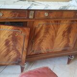 Louis XVI style sideboard with 3cm marble top and matching round table