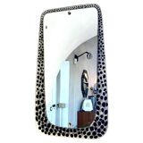 Mid Century Modern Wall Mirror with Polka Dot pattern, Italy 1960s