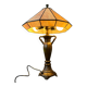 Lampe de table Tiffany Art déco en vitrail violet