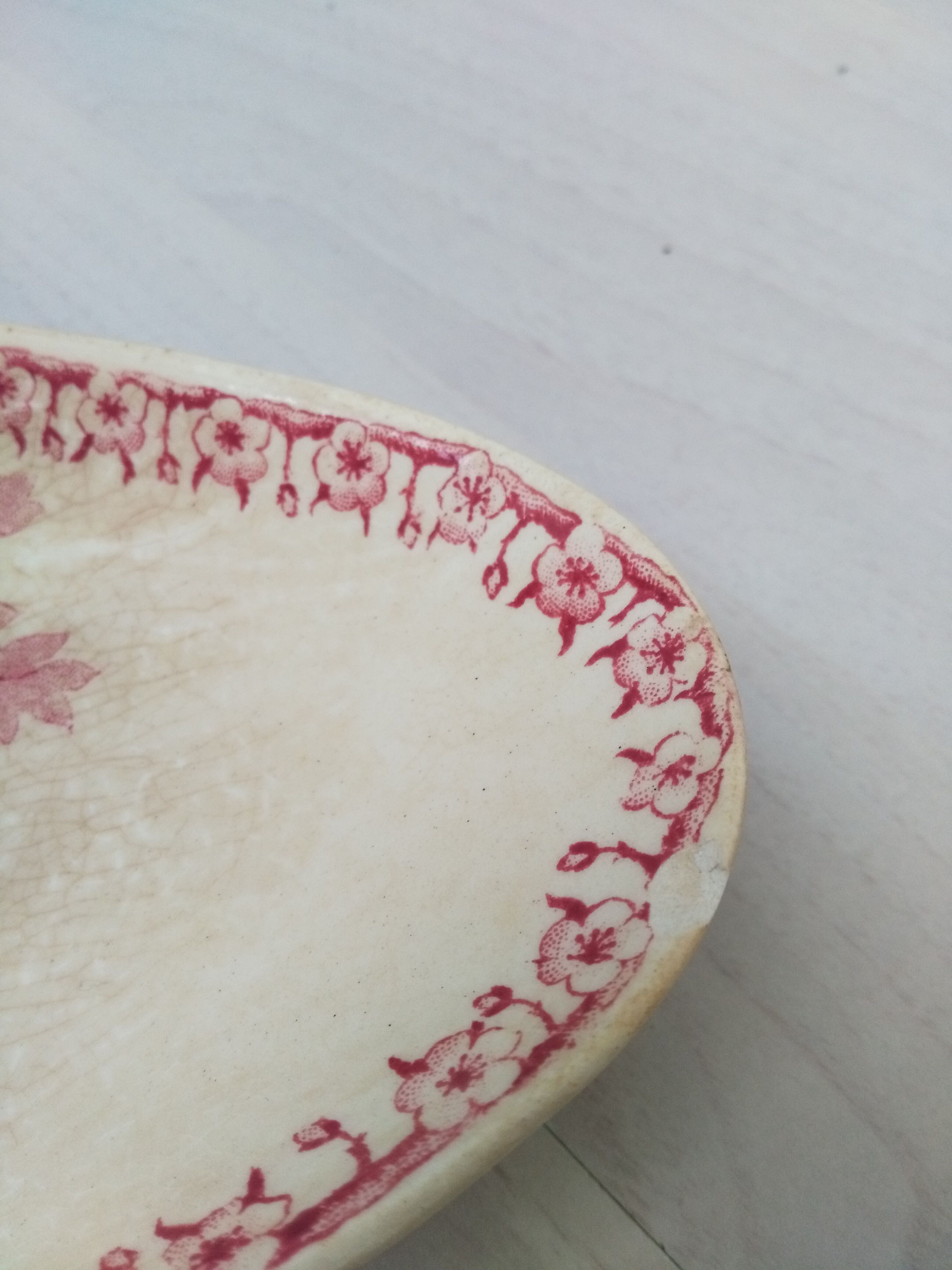 Ravier in iron earth of Gien model Pink hawthorn