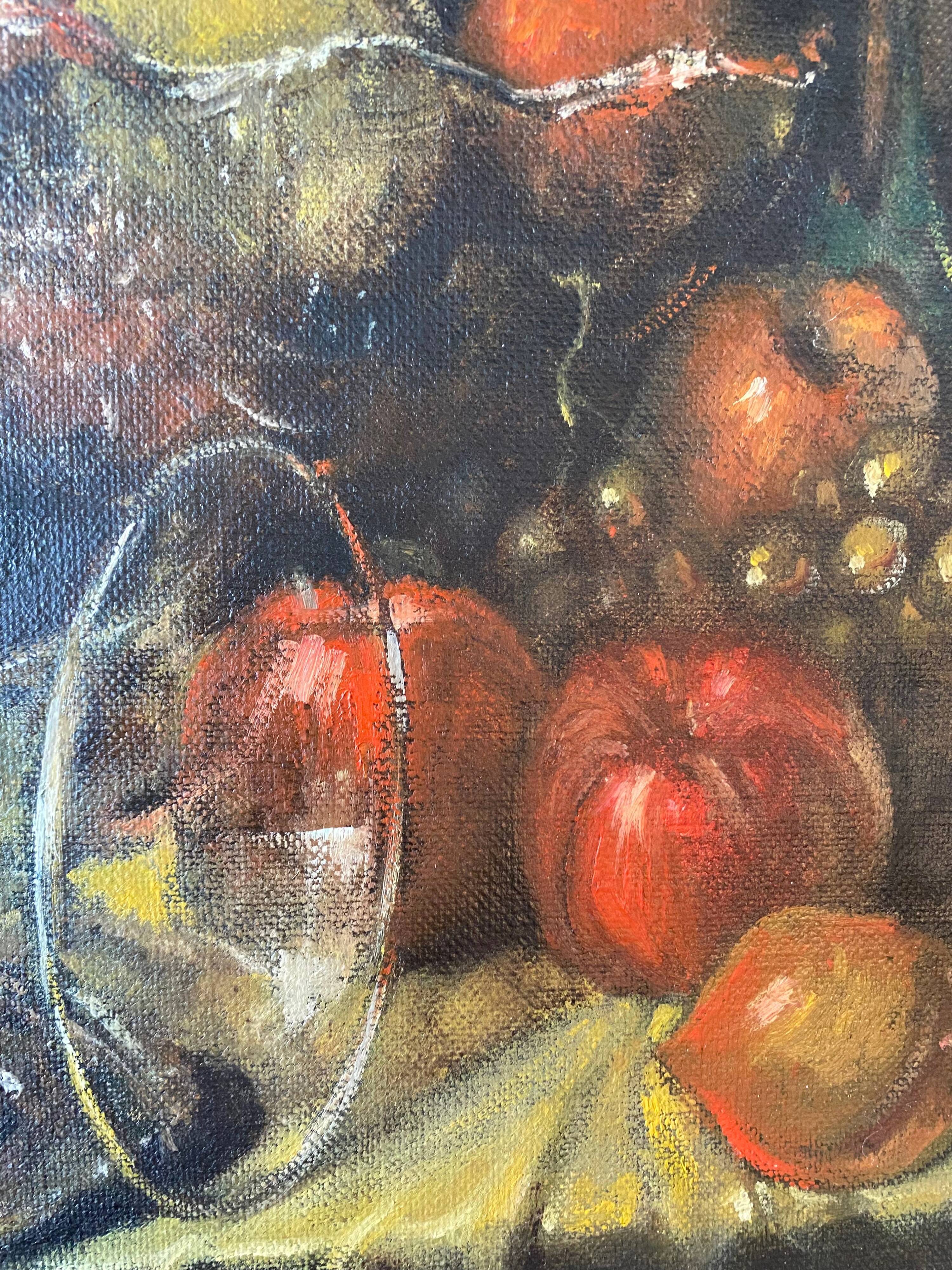 Painting "Still life with lemon" cf. Pieter Claesz by Yoram LUKOV (born in 1940)