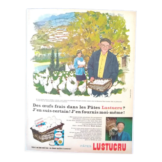 Publicité papier Lustucru   issue d'une revue d'époque