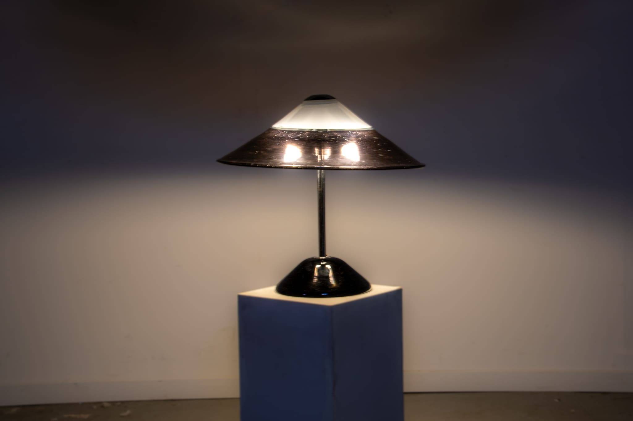 Afredo Barbini Murano glass table lamp circa 1980