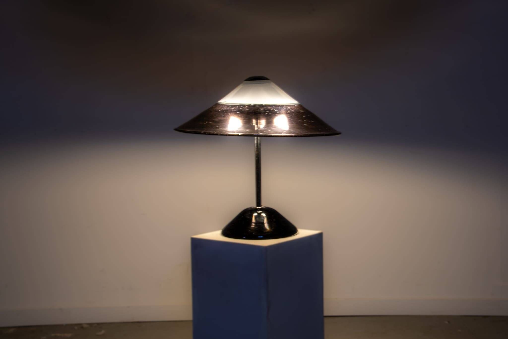 Afredo Barbini Murano glass table lamp circa 1980