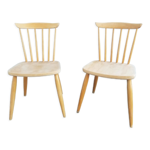 Paire de chaises vintage - scandinaves massif