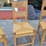 suite of 6 brutalist chairs