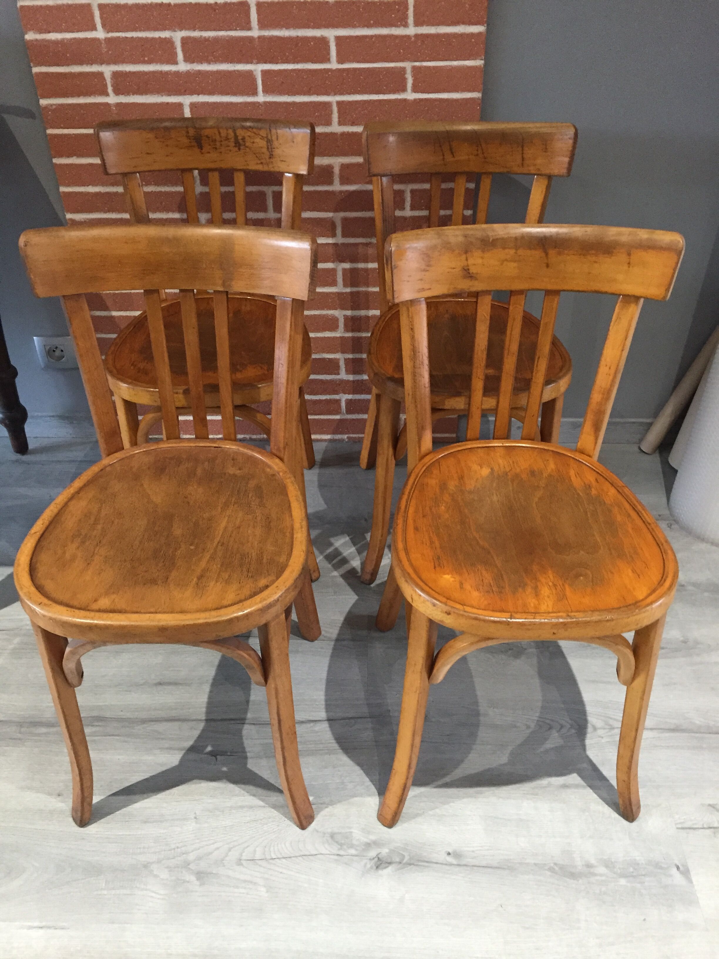 Suite of 4 Baumann bistro chairs 60