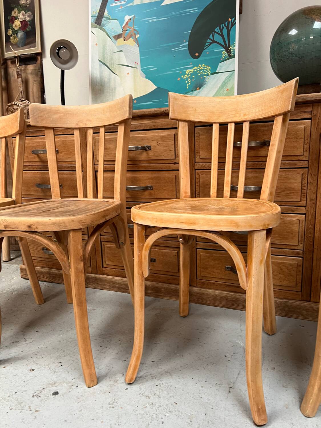 Chaises bistrot Baumann anciennes