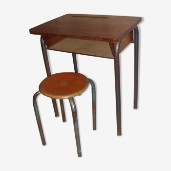 Children's desk and stool