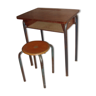 Children's desk and stool