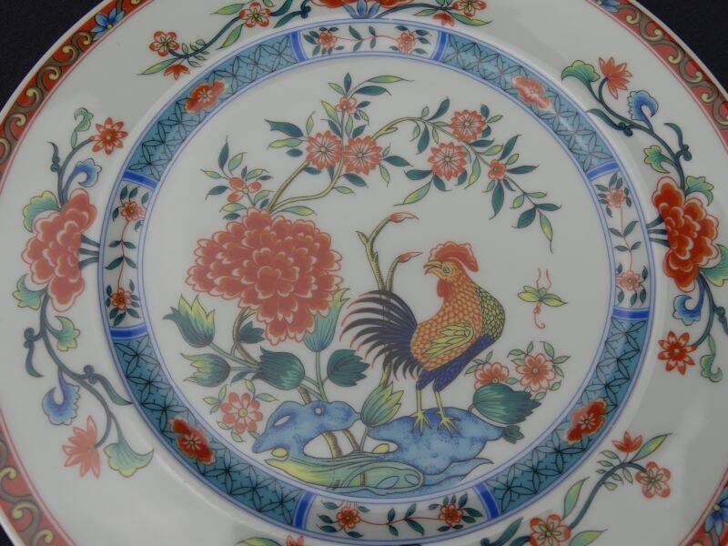 2 assiettes plates décor "Au Coq" Haviland