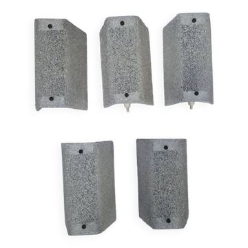 5 appliques en perspex, années 60-70