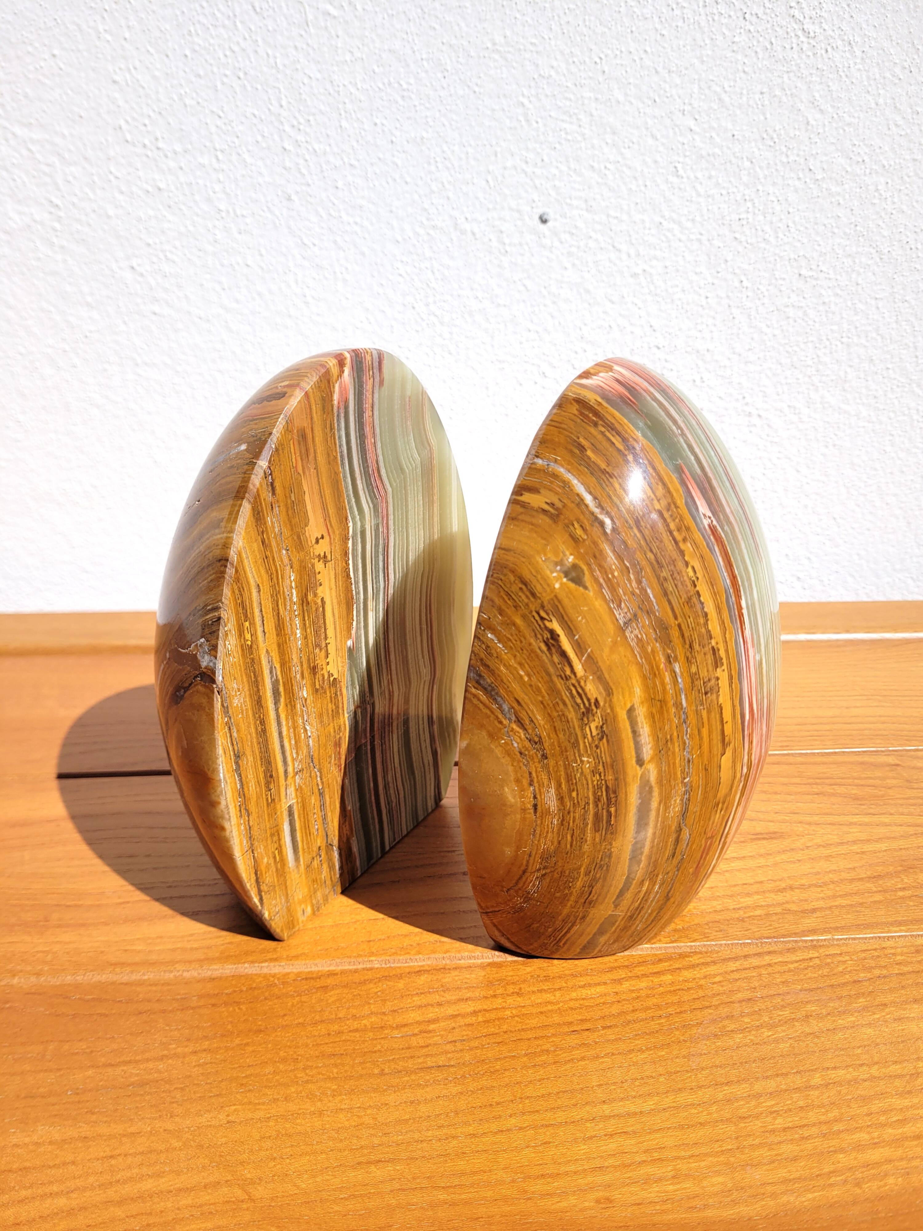 Pair of Onyx stone bookends