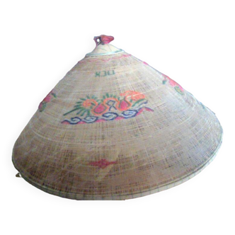 Chinese braided straw hat 20th century in good condition