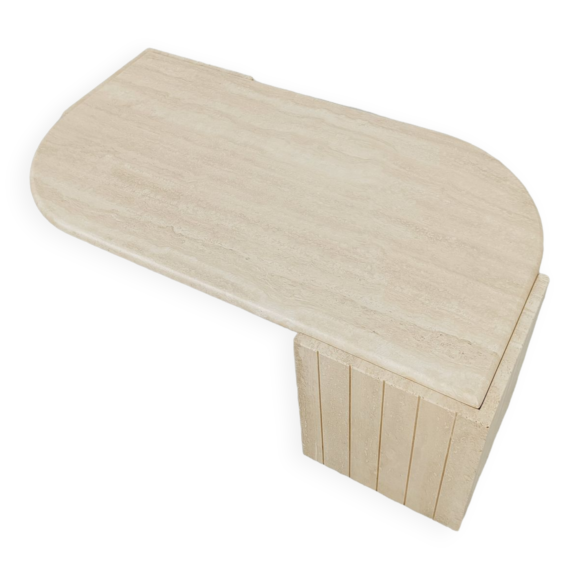 Vintage travertine coffee table, 1970s