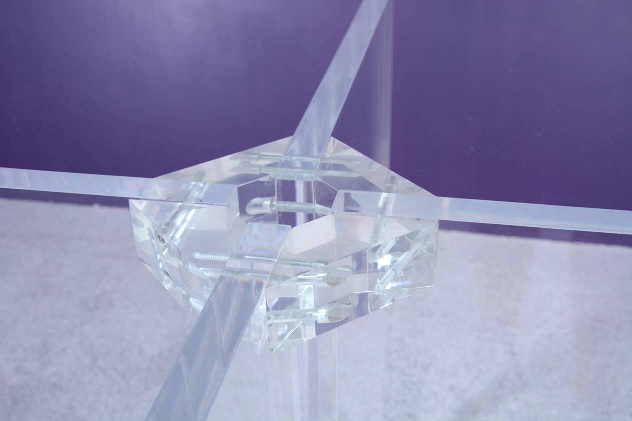 Dining table by David Lange (signature on the base).