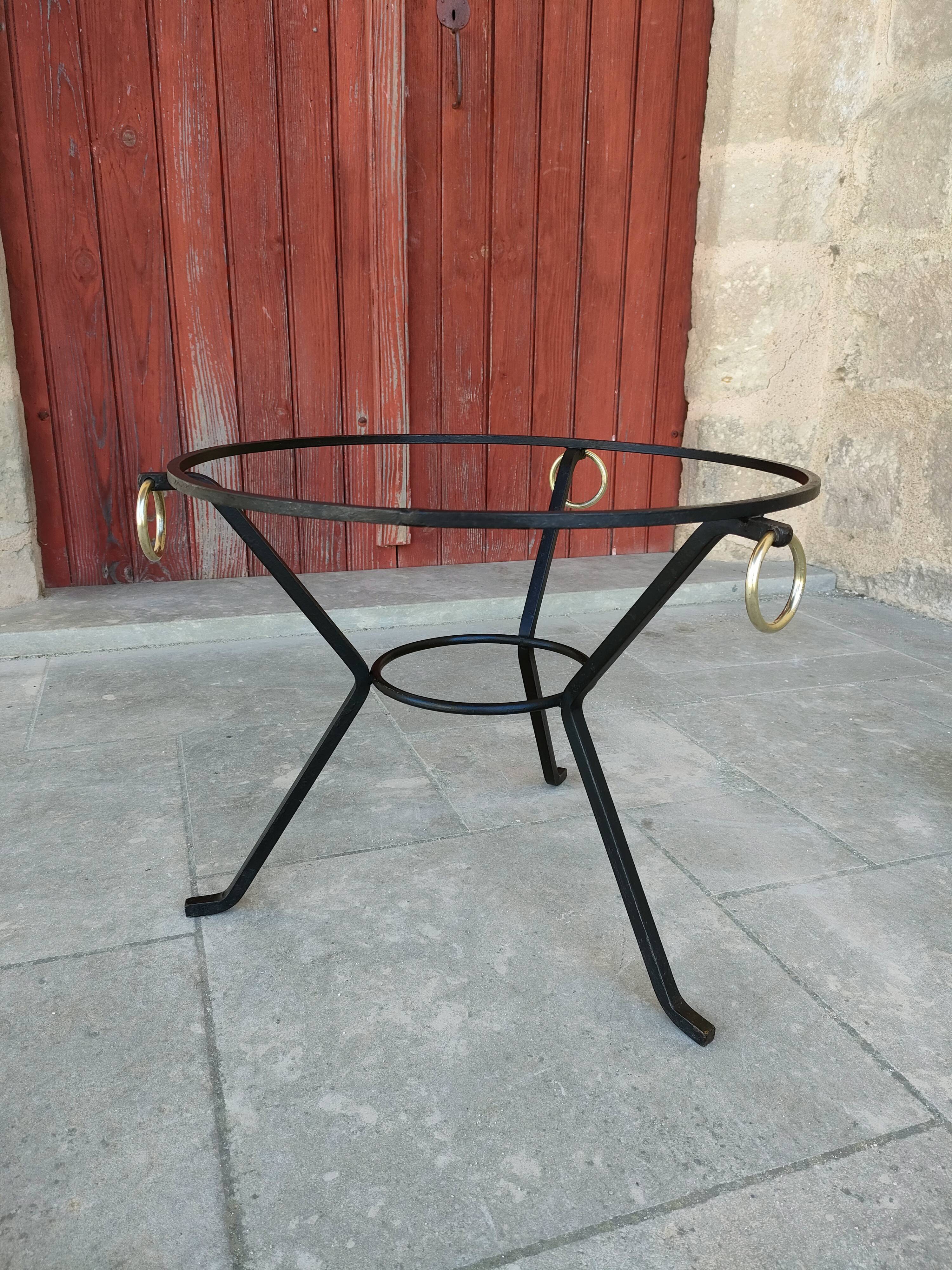 20th century wrought iron coffee table