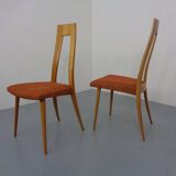 Cherry wood chairs by Ernst-Martin Dettinger, Germany, 1960s, set of 2.