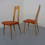 Cherry wood chairs by Ernst-Martin Dettinger, Germany, 1960s, set of 2.