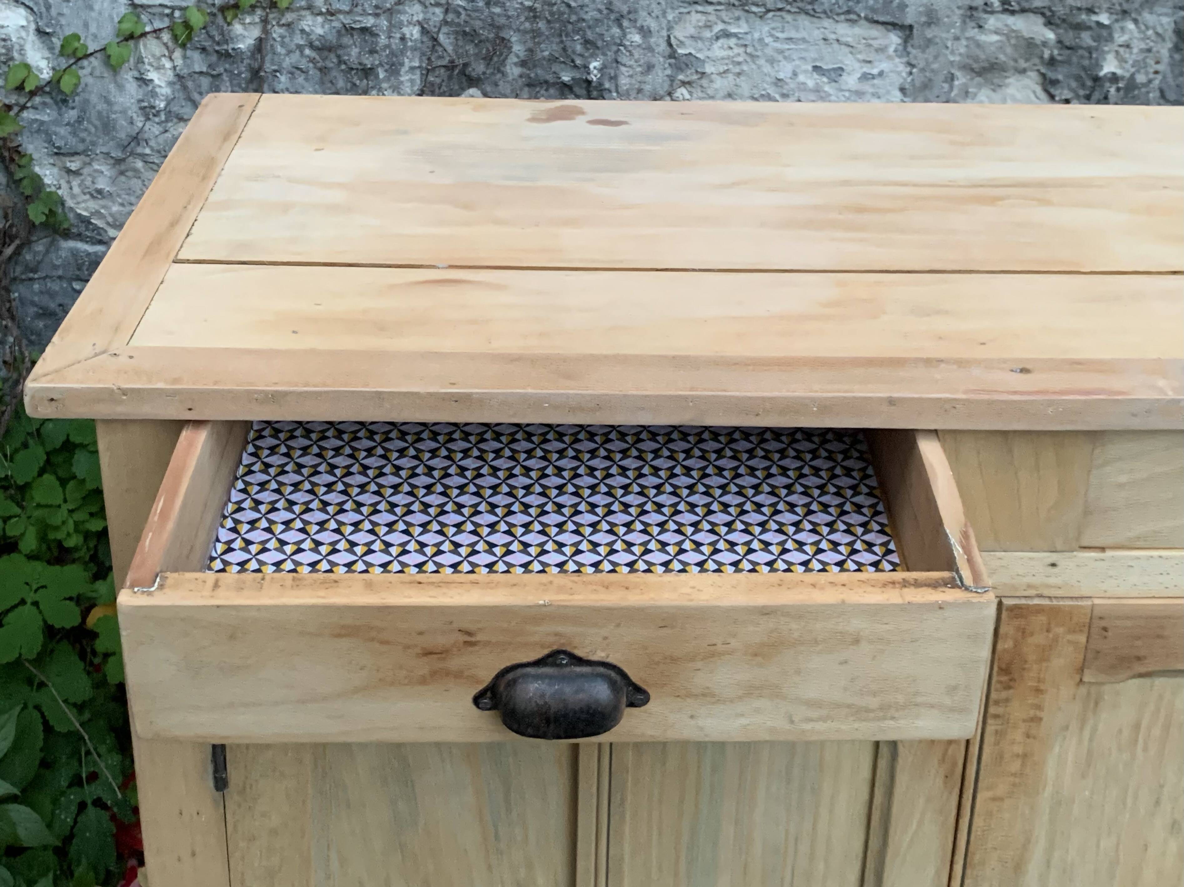 Buffet parisien ancien bois brut