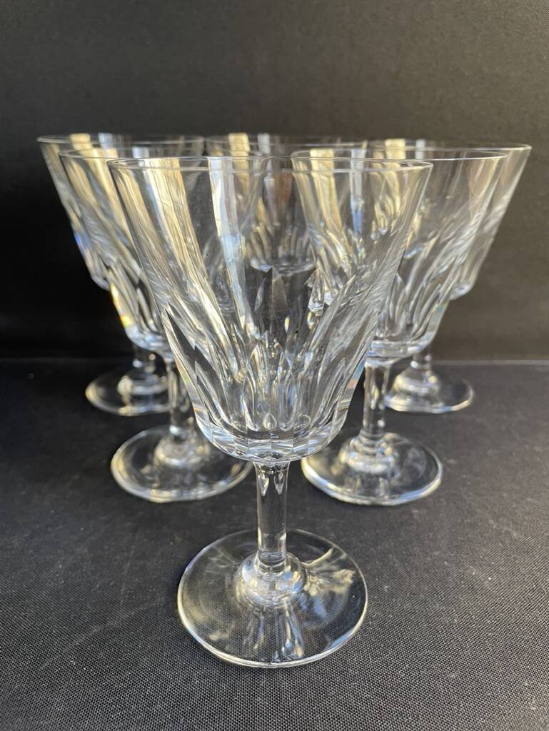 6 baccarat wine glasses côte d'azur service - size n°3 - stamped