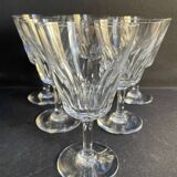 6 verres à vin baccarat service côte d’azur -taille n°3 - estampillés