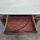 Louis XVI style dessert table in mahogany, late 19th century.