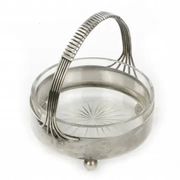Art Deco nut or snack basket, brass, Germany, 1930s