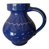 Pichet en ceramique bleue Topferei