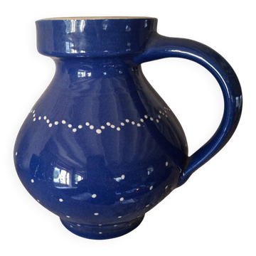 Blue ceramic jug pottery