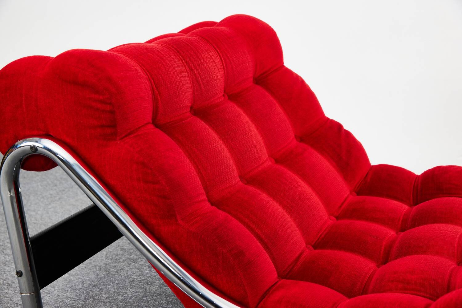 Fauteuil lounge vintage rouge Impala par Gillis Lundgren pour IKEA, Suède, 1970