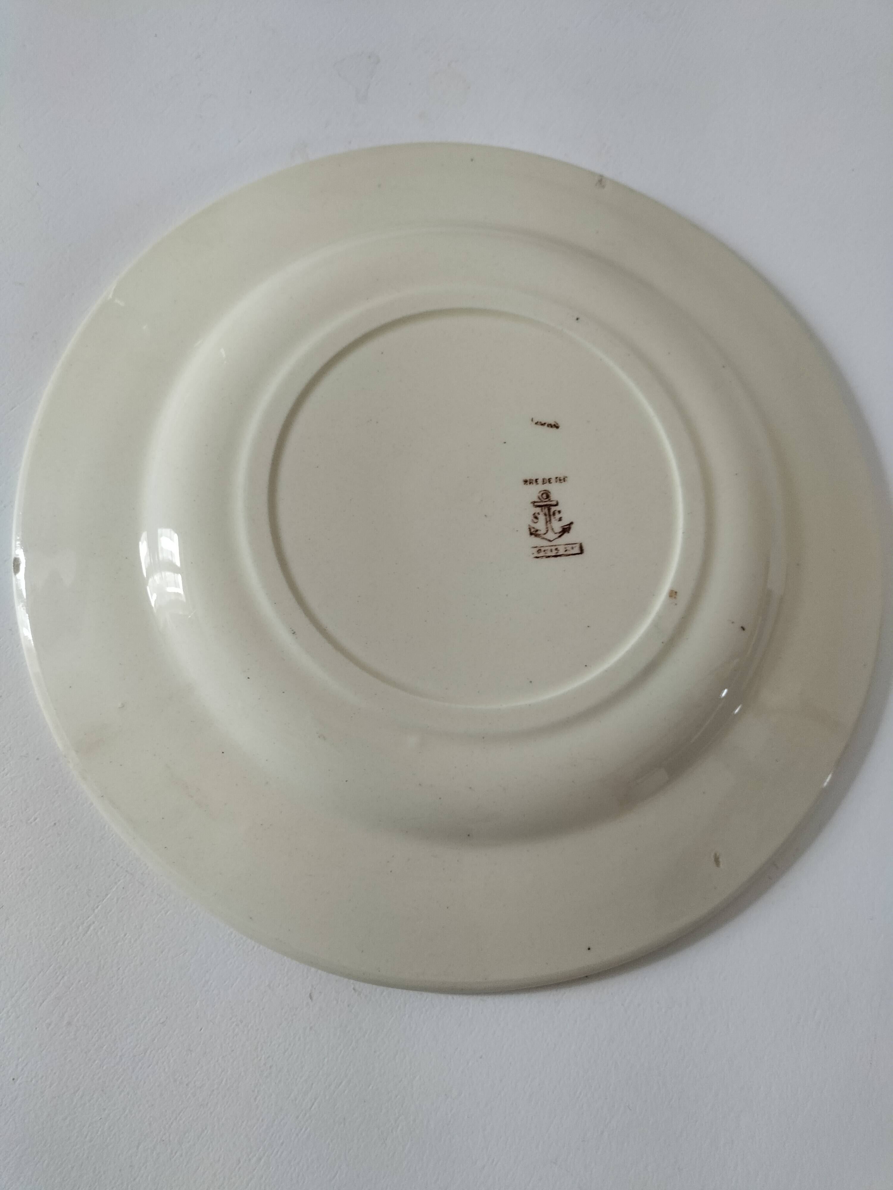 Louis XV model plate with chocolate decoration Clairefontaine Sanejouand & Graves