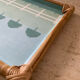 Vintage alpac tray in fiberglass and rattan
